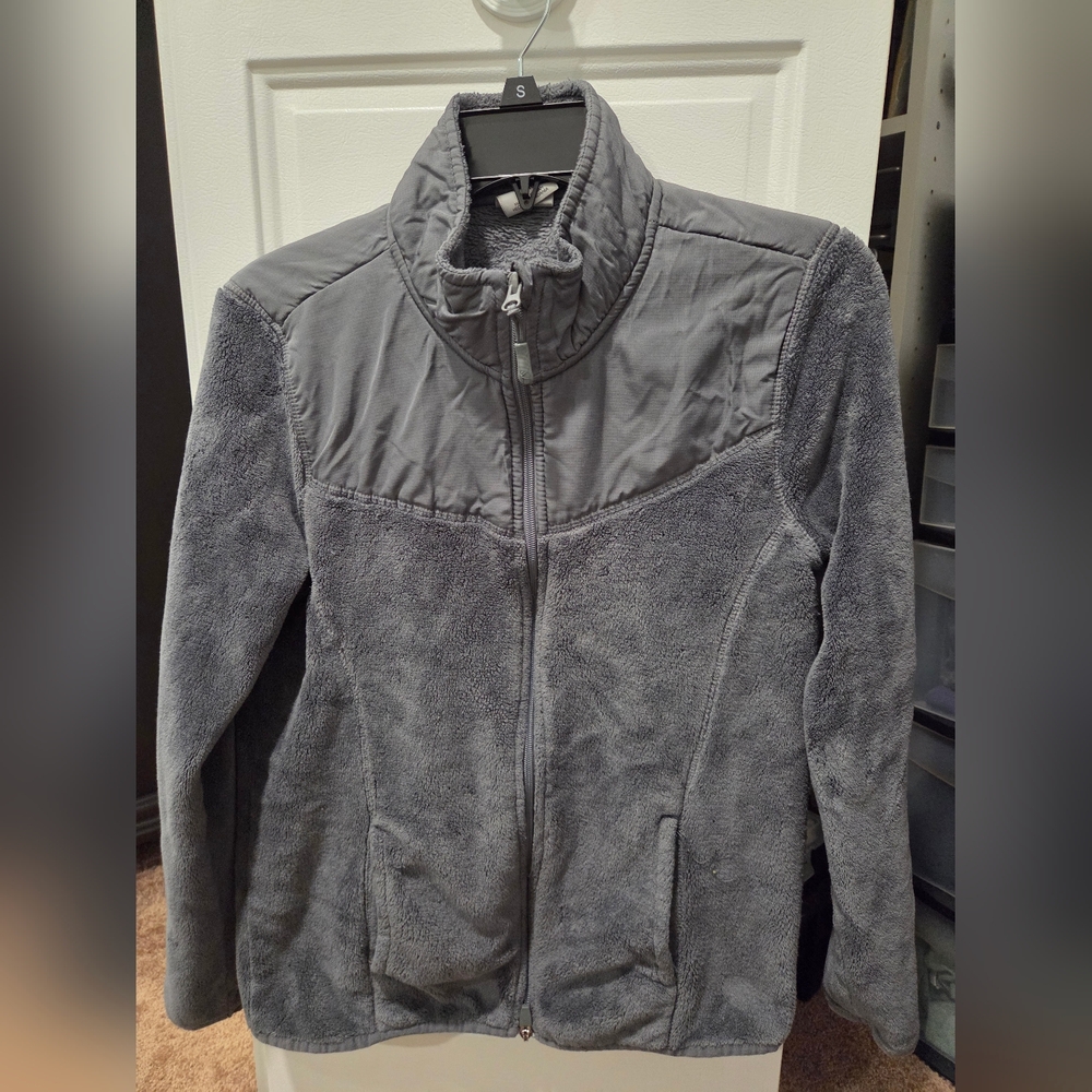 Danskin Gray Full Zip Fleece Jacket Women’s Medium Athletic Outdoor